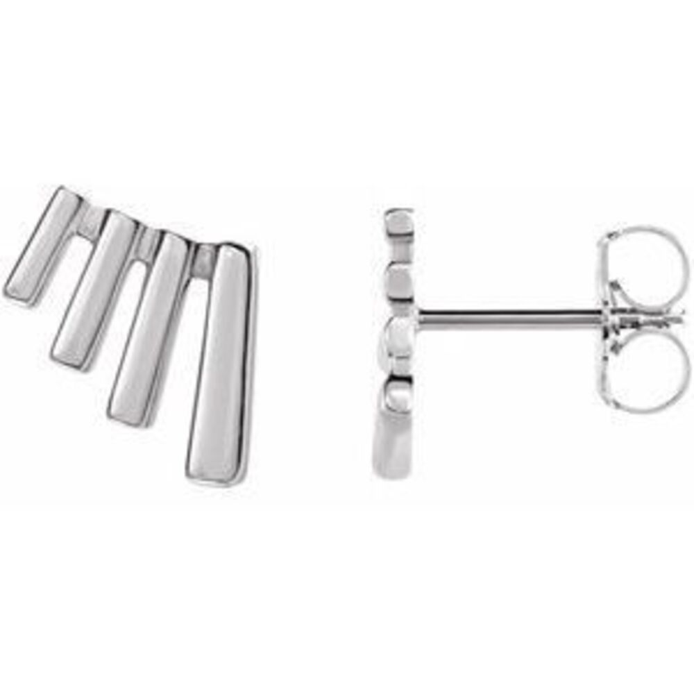 Sterling Silver Fan Ear Climbers